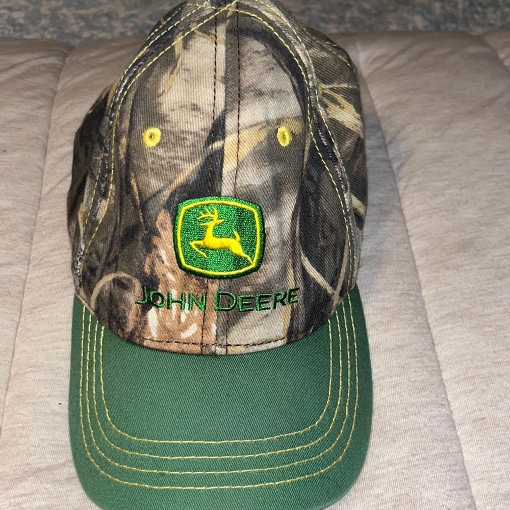 Green and Camo John Deere Hat